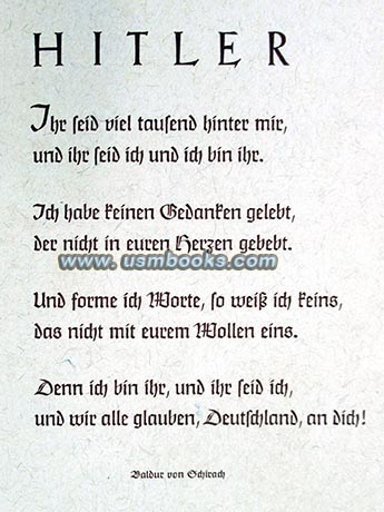 Baldur von Schirach Ode to Hitler