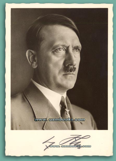 Hitler autographed postcard
