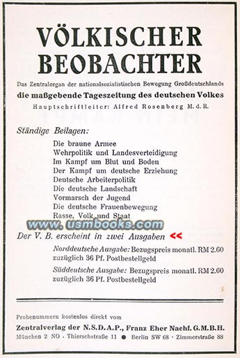 Vlkischer Beobachter, Nazi Party newspaper