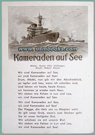 Kameraden auf See Nazi postcard