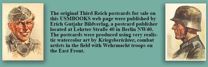 Erich Gutjahr Nazi War Art postcards