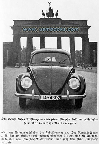 KdF Wagen in front of the Brandenburg Gate in Berlin