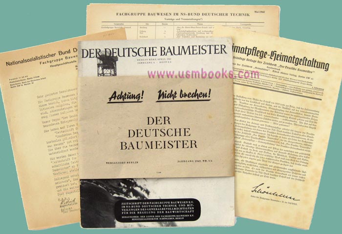 1942 der deutsche Baumeister magazine supplements