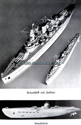 Panzerschiff Zerstörer Unterseeboot, 1939 Bauplan