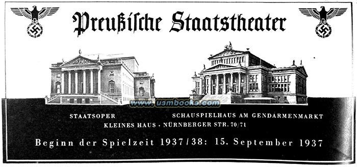 Prussian State Theater Berlin advertising 1937