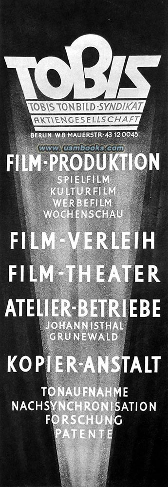 Tobis Film Produktion Berlin 1937