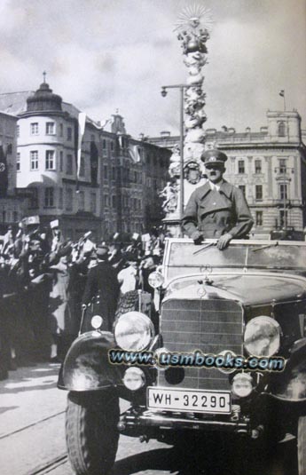 HITLER returns to his homeland in March 1938