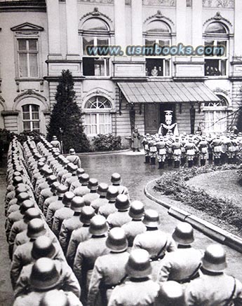 Police Review in front of  Adolf Hitler, reichschancellery Berlin