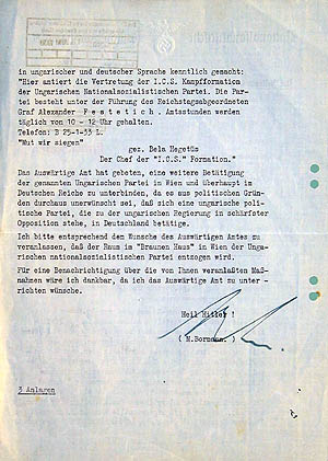 Martin Bormann letter