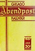1937 Chicago Abendpost Kalender FOR GERMAN IMMIGRANTS
