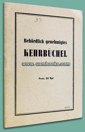Kehrbüchel 1944/45 Nazi chimney sweep record book