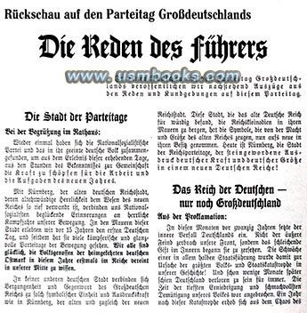 Adolf Hitler speeches Nazi Party Days Grossdeutschland