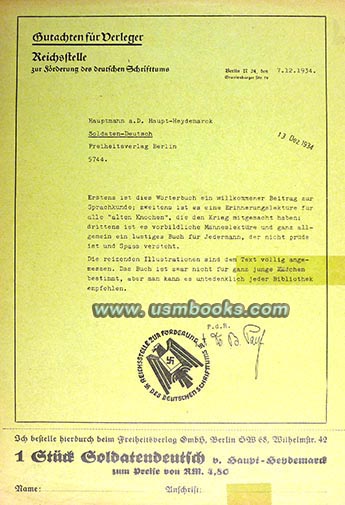 Freiheitsverlag Nazi book advertising