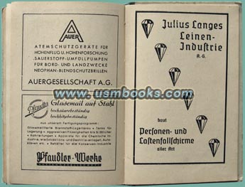 advertising related to aviation by companies such as Junkers, Focke-Wulf, Bosch, BMW, Leitz, Telefunken,Zeiss-Ikon, Carl Walther, etc.