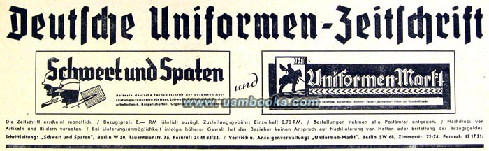Nazi uniform magazines