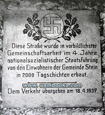 1937 Nazi foundation stone with swastika