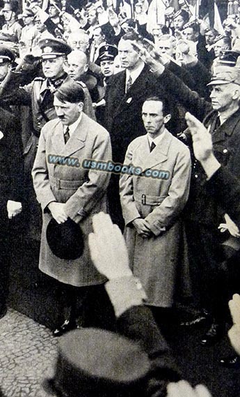 Hitler, Dr. Goebbels and General Werner von Blomberg