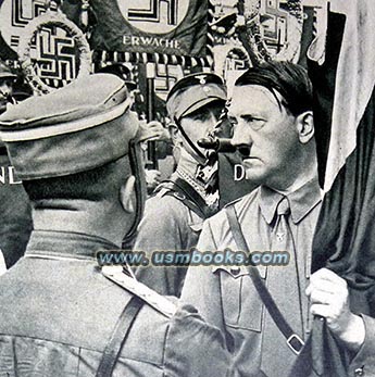 Hitler with Nazi Blood Flag