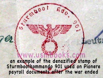 Nazi eagle and swastika stamp