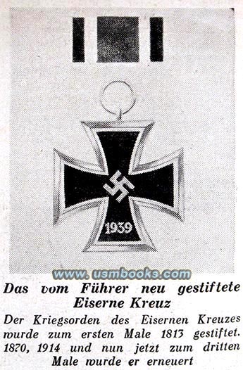 reinstatement of the Iron Cross medal by Hitler