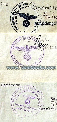 Nazi eagle & swastika stamps