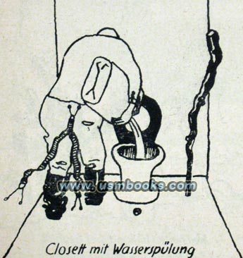 Wehrmacht cartoon about lodging with 'running water'