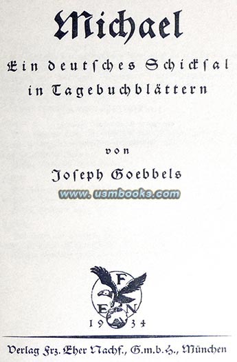 Joseph Goebbels novel MICHAEL, 1934