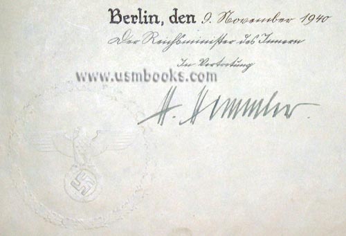 Himmler signed police document