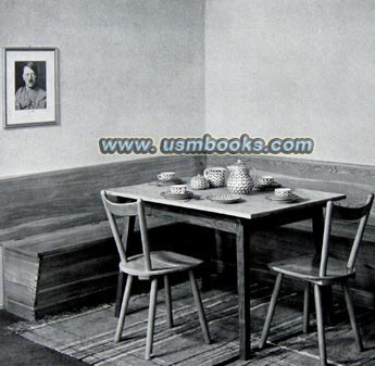 functional, sturdy Third Reich furniture, Bunzlau Geschirr