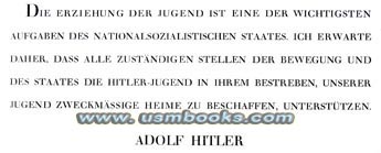 Adolf Hitler foreword about the Hitlerjugend
