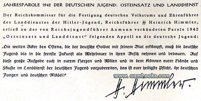 1942 Declaration by Reichsführer-SS Heinrich Himmler