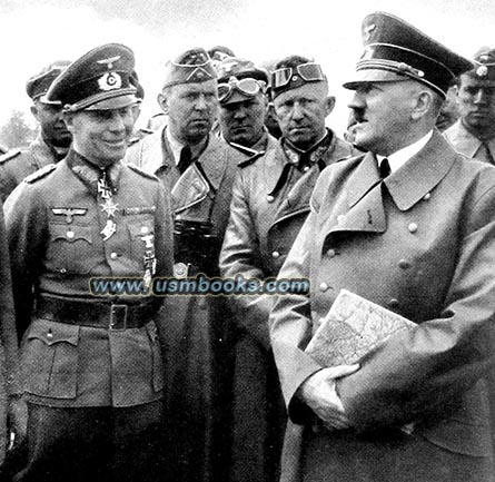 Erwin Rommel, von Kluge and Adolf Hitler