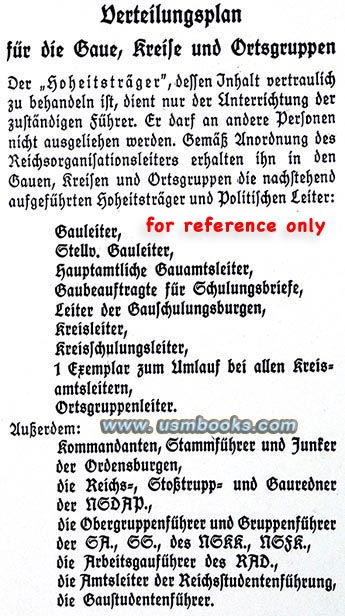 Der Hoheitstrger, confidential Nazi Party Political Leader magazine