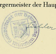 Reichsleiter Fiehler signature