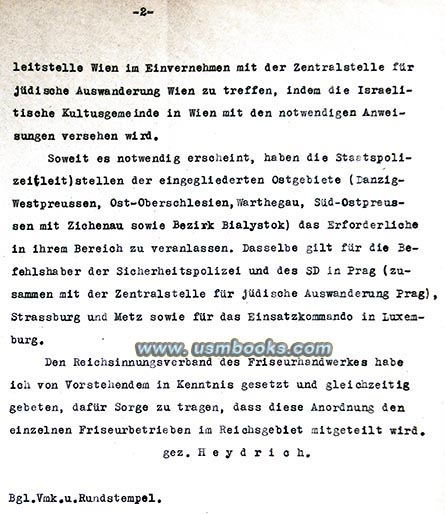 sent to all police stations in Greater Germany, East Prussia, German occupied territories in the East