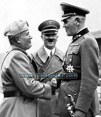 Mussolini, Hitler, Reichskriegsminister von Blomberg