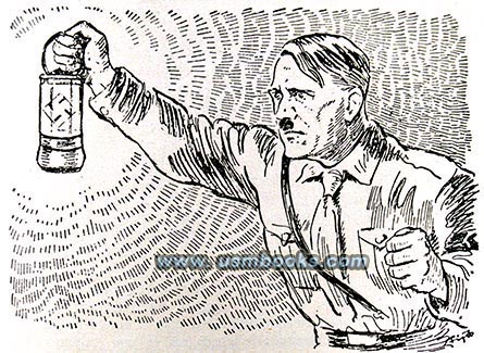 Fips illustration Hitler with swastika lantern