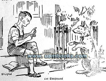 animal friend Hitler, Fips illustration 1933