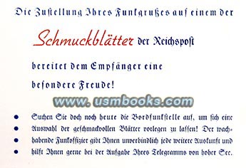 Deutsche Reichspost Schmuckblattelegramm