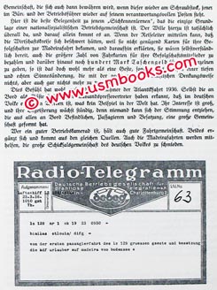 KdF Radio-Telegramm, Funktelegramm