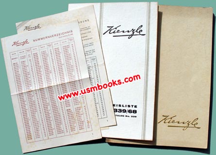 1939 Kienzle catalog & pricelist