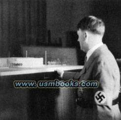Hitler and Gauleiter Wagner looking at a model of the House of German Art