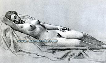 Rich Klein nude female sketch