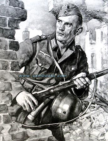 Franz Eighhorst Nazi army soldier in Poland painting