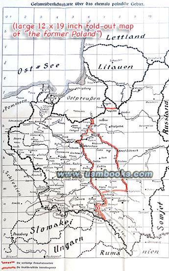 Nazi map, 1939 invasion of Poland