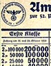 1938 Preussisch-Süddeutschen Klassenlotterie advertising order form
