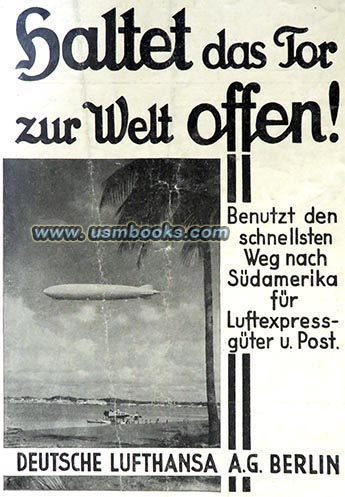 1937 Zeppelin Lufthansa advertising