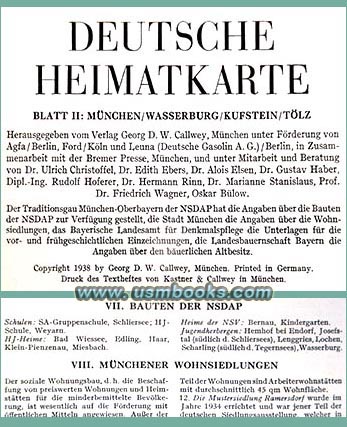 Deutsche Heimatkarte Blatt 2, Bauten der NSDAP
