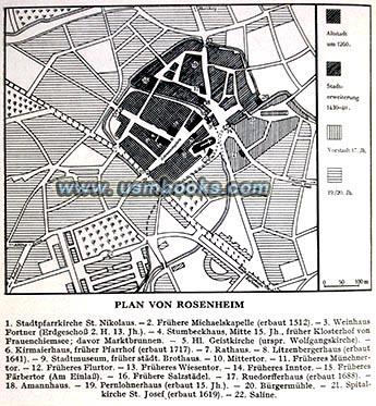 Third Reich map of Rosenheim