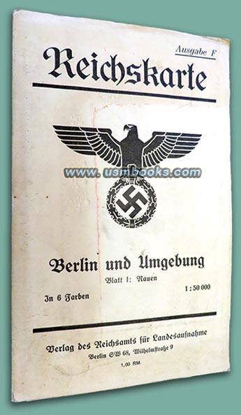 Nazi map BERLIN with eagle swastika cover